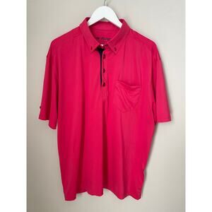 G-Mac by Graeme McDowell Weave Golf Polo Shirt Size XL Bright Pink Comfortable